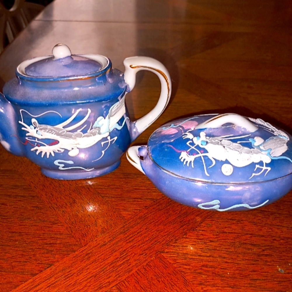 Dragon  Luster Ware wear Cream & Sugar